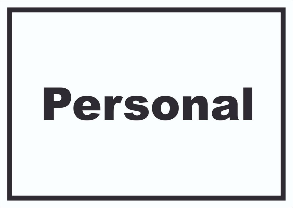 Personal Schild mit Text waagerecht A2 (420x594mm)