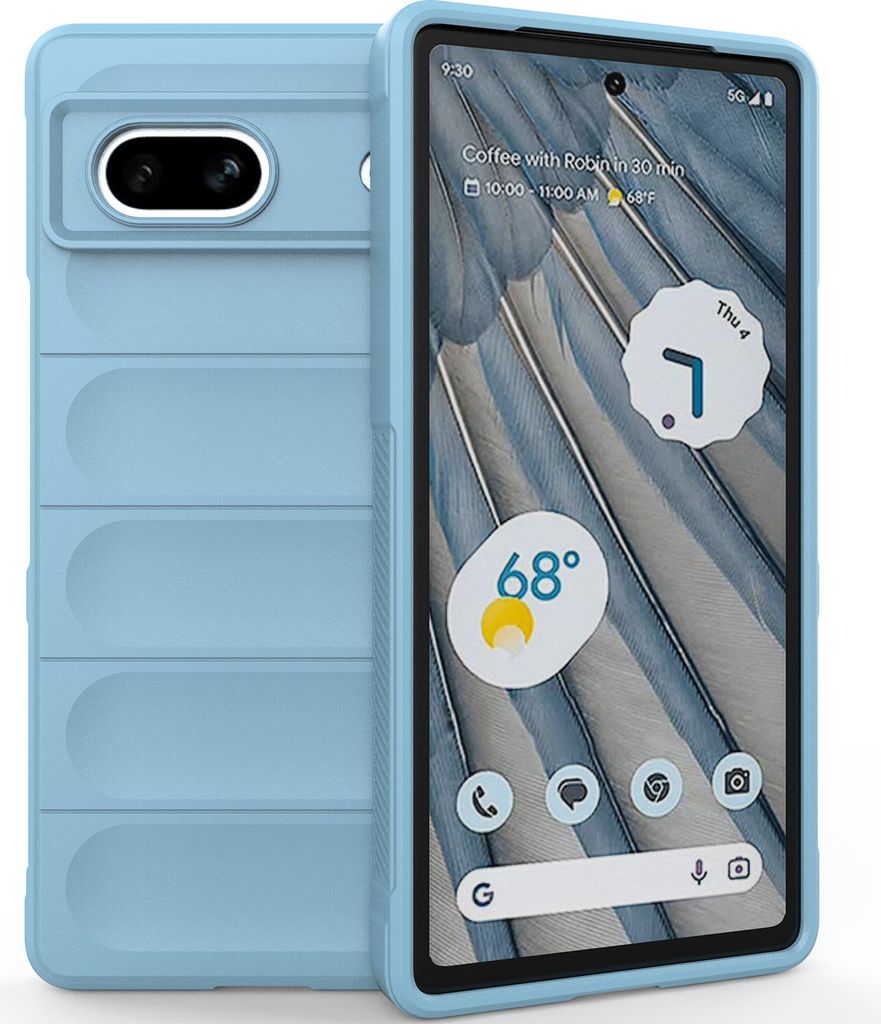 Handyhülle für Google Pixel 7A Weich TPU Silikon Stossfest Anti-rutsch Hülle Blau