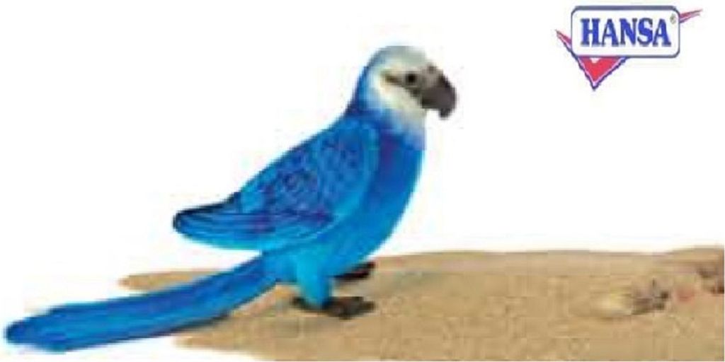 Hansa Toy 6790 Papagei Ara blau 27 cm Kuscheltier Stofftier Plüschtier