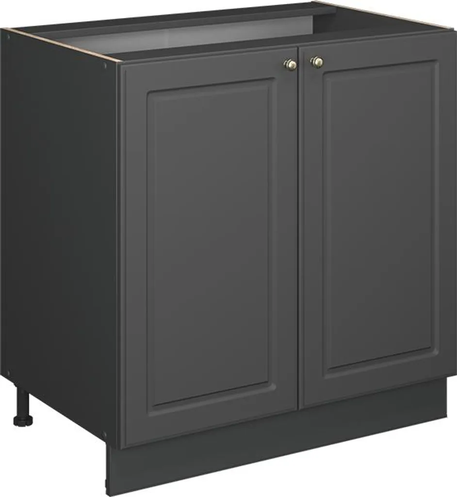 Meuble sous-évier robuste 80cm Vicco Fame-Line Anthracite spécial cuisine