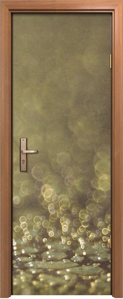 Türposter 70x200 cm Türaufkleber Türtapete Türfolie Klebefolie Mann tanzt auf nasser Straße mit Bokeh