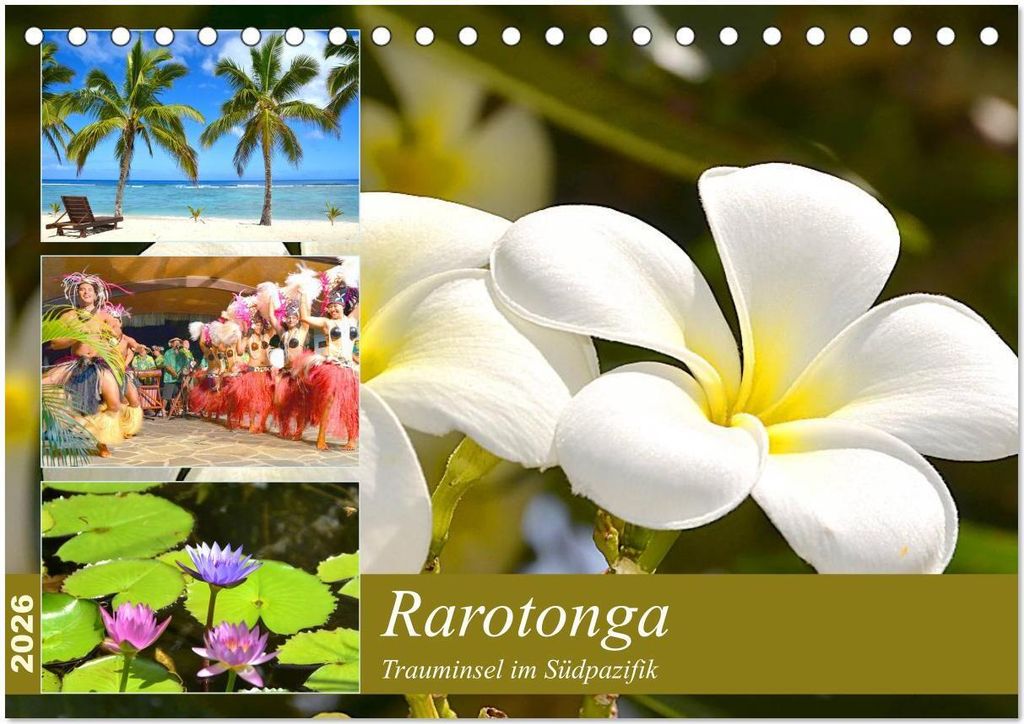 Rarotonga - Trauminsel im Südpazifik. (Tischkalender 2026 DIN A5 quer), CALVENDO Monatskalender