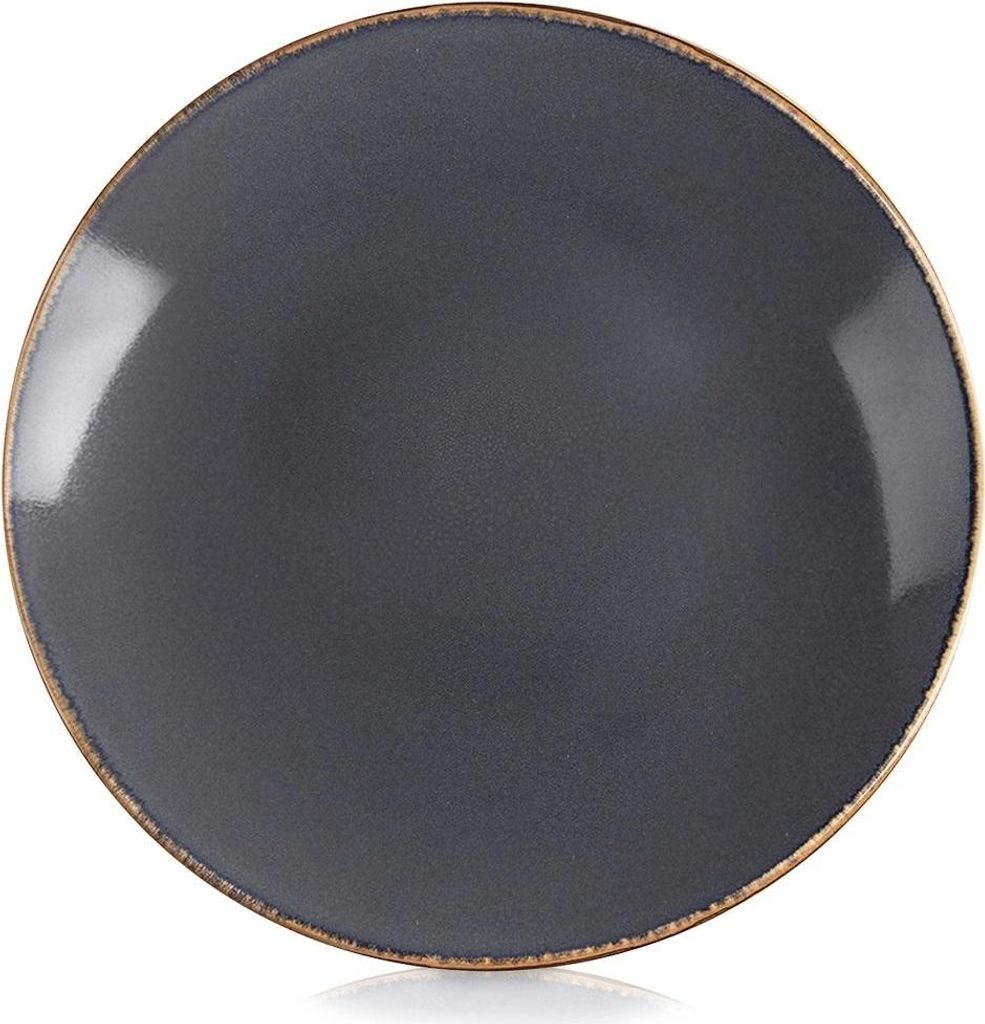 Keramik-Speiseteller, Grau, 27 cm, Spülmaschinenfest