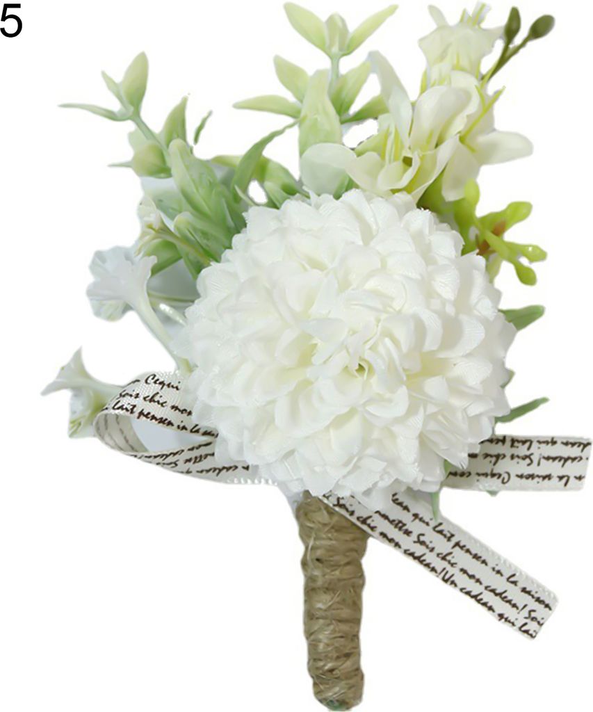 Dekorative Ansteckblume, elegant, leicht, für romantisches Ambiente, künstliche Blumen, Hochzeitszubehör-5