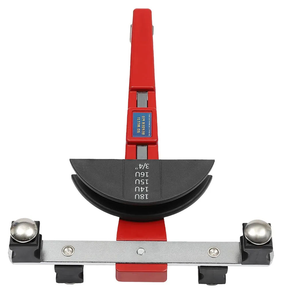 Cintreuse de tuyaux manuelle 7 têtes interchangeables, kit complet rouge