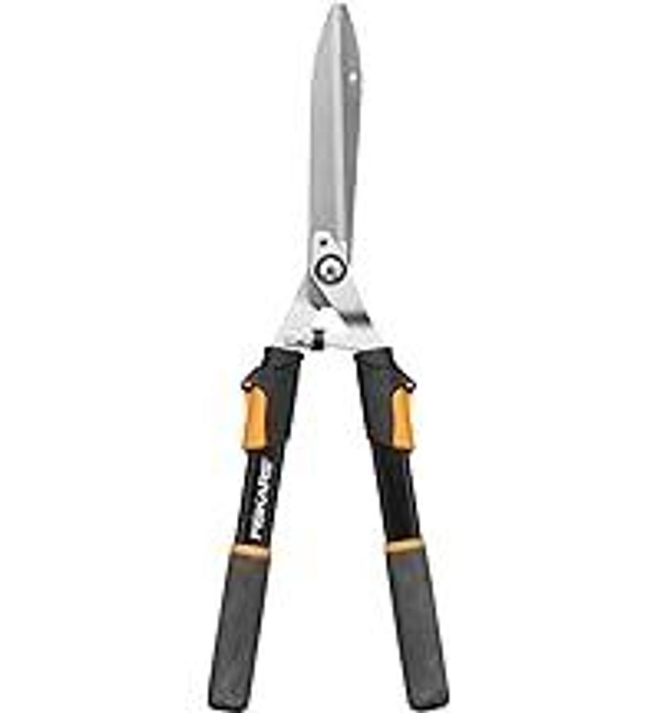 Fiskars Teleskop-Heckenschere, SoftGrip-Griffe, Hochwertige Stahl-Klingen, Länge: 63 - 83 cm, Schwarz/Orange, HS13, 1027527