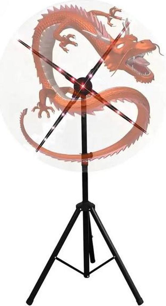 Hologramm-Lüfter 3D Display Fan Transparentes Cover Stand Holografisches Bild