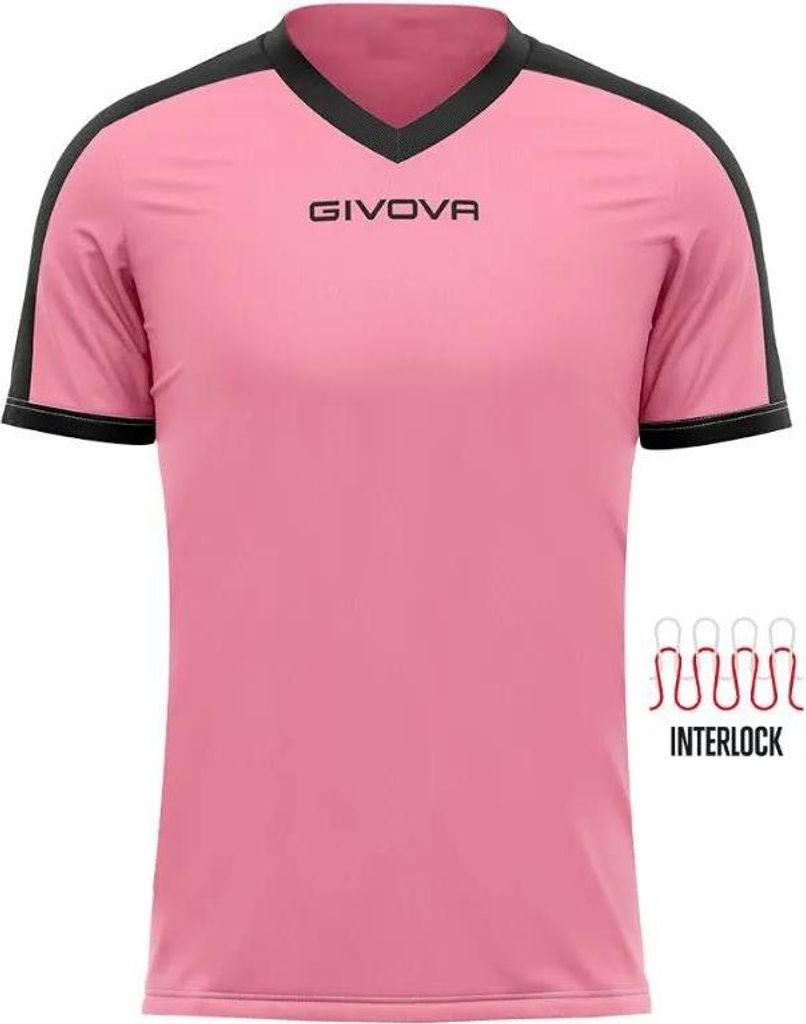 Sport-T-Shirt Givova Revolution Pink-Schwarz Pink - XXL Produktbild 