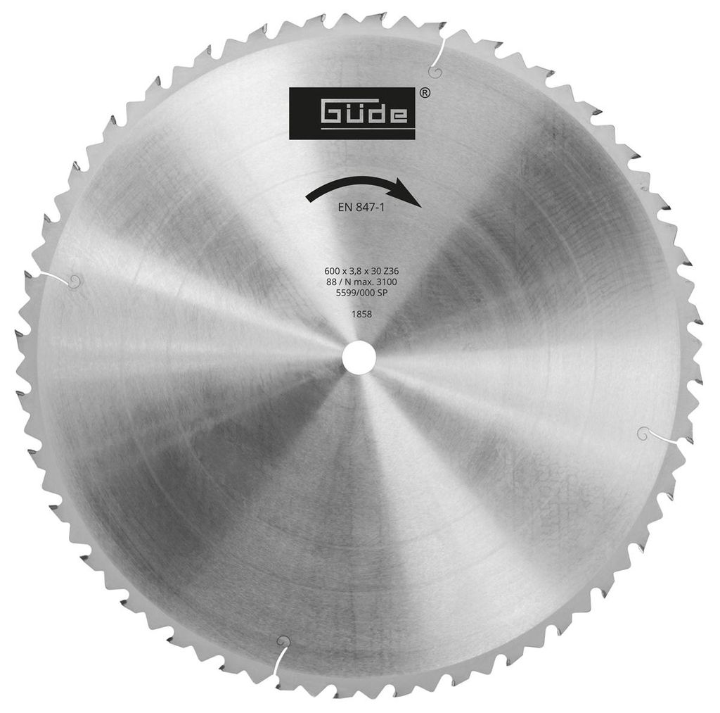 GÜDE Brennholzsägeblatt HM 600x30 mm - 36 Zähne - Produktbild 