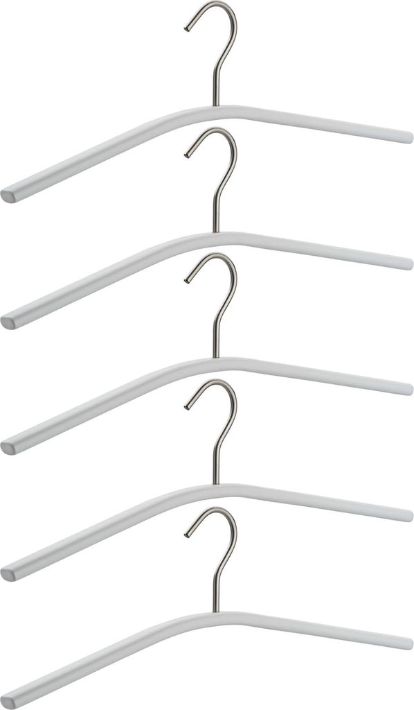 5x Metall Kleiderbügel Weiß Drehbar Garderobenbügel Jackenbügel Sakkobügel Kleider Bügel Wäschebügel