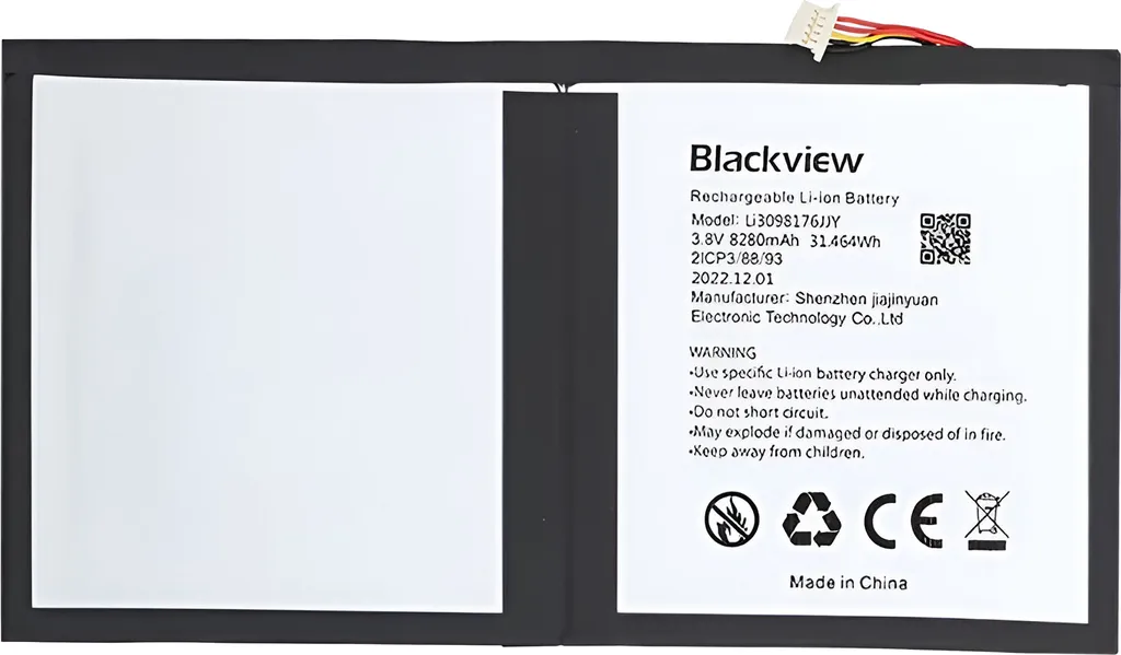 Batterie Li3098176JJY pour Blackview Tab 15 - Clappio 8280mAh Blanc