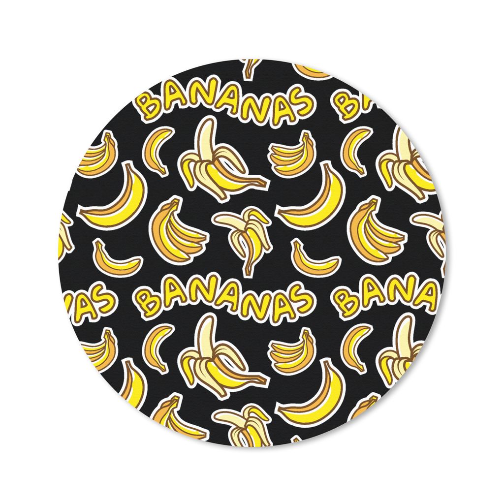 MuchoWow Mauspad Mousepad Banane - Muster - Obst 20x20 cm - Mousepads - Maus Mat - Pad - Mausunterlage - Schreibtischmatte