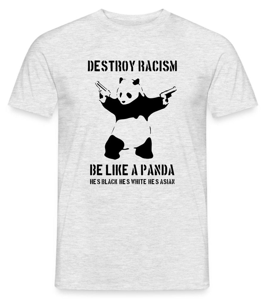 Spreadshirt Destroy Racism Be Like A Panda Gegen Rechts Produktbild 