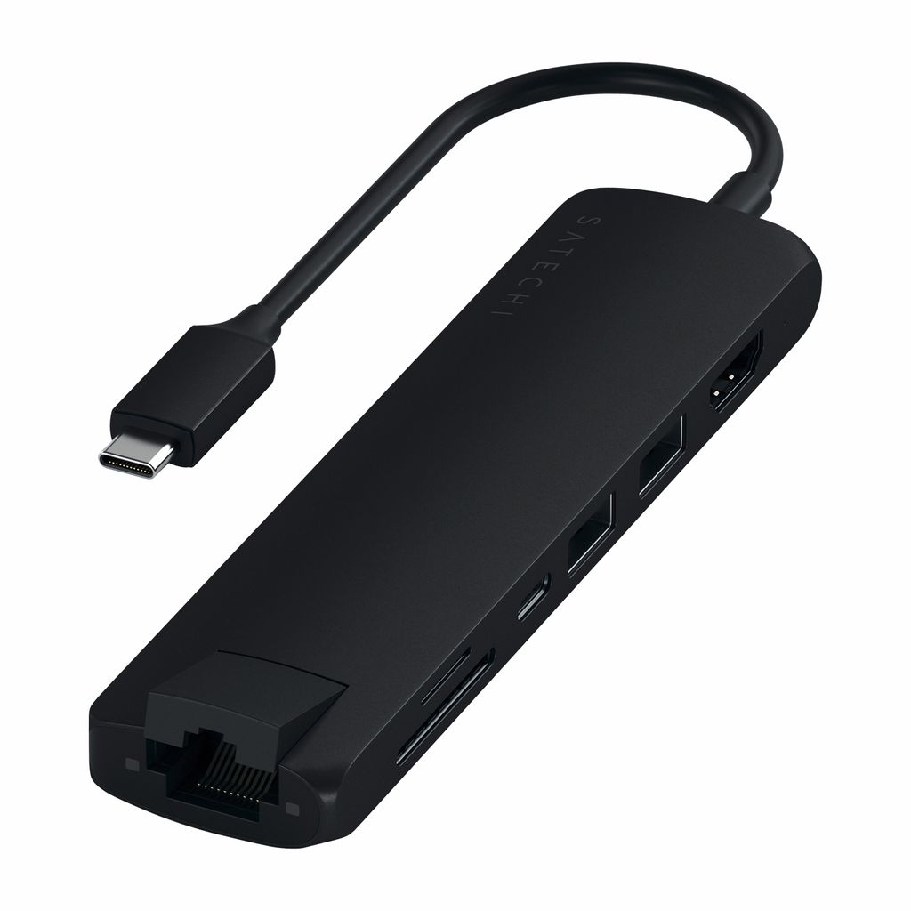 Satechi Type-C Multi-Port Hub 4K Ethernet Slim schwarz