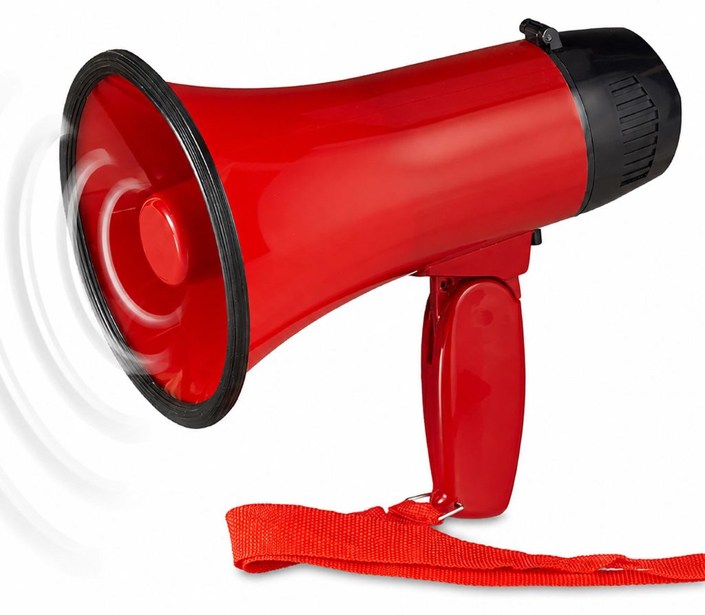 Relaxdays Megafon Stadion, Megaphon mit Ole Sound, Bullhorn Produktbild 