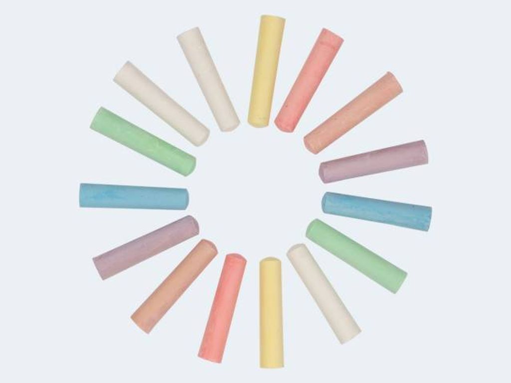 15 Strassenmalkreiden bunt in Schachtel Kreide