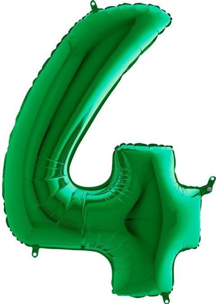 Riesenzahl Folienballon 40"/102cm | Grün #4 Produktbild 