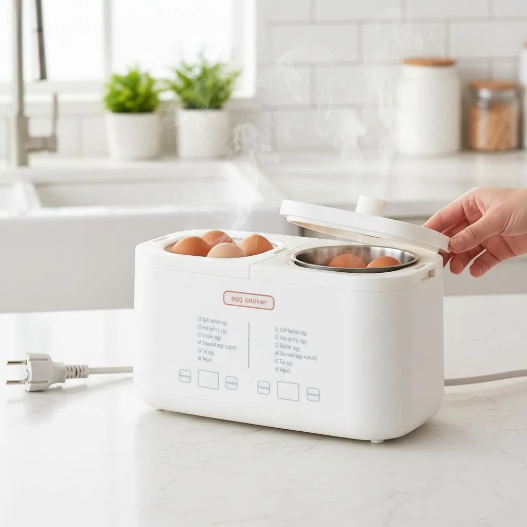 Cuit-œuf électrique 8 œufs à double compartiment - Cuisson Automatique - 2