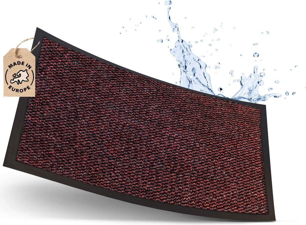 WohnDirect Schmutzfangmatte PALERMO Rot 90 x 150 cm