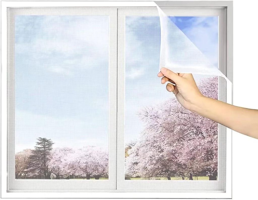Fliegengitter Fenster - Insektenschutz - 1.5x2m Moskitoschutz Fliegenvorhang, Fliegenschutzgitter für Fenster