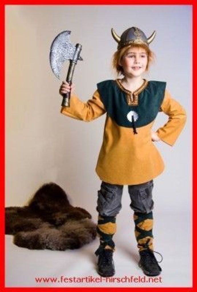 Wikinger Junge Kinderkostüm Gr. 116/128 Karneval Fasching Produktbild 