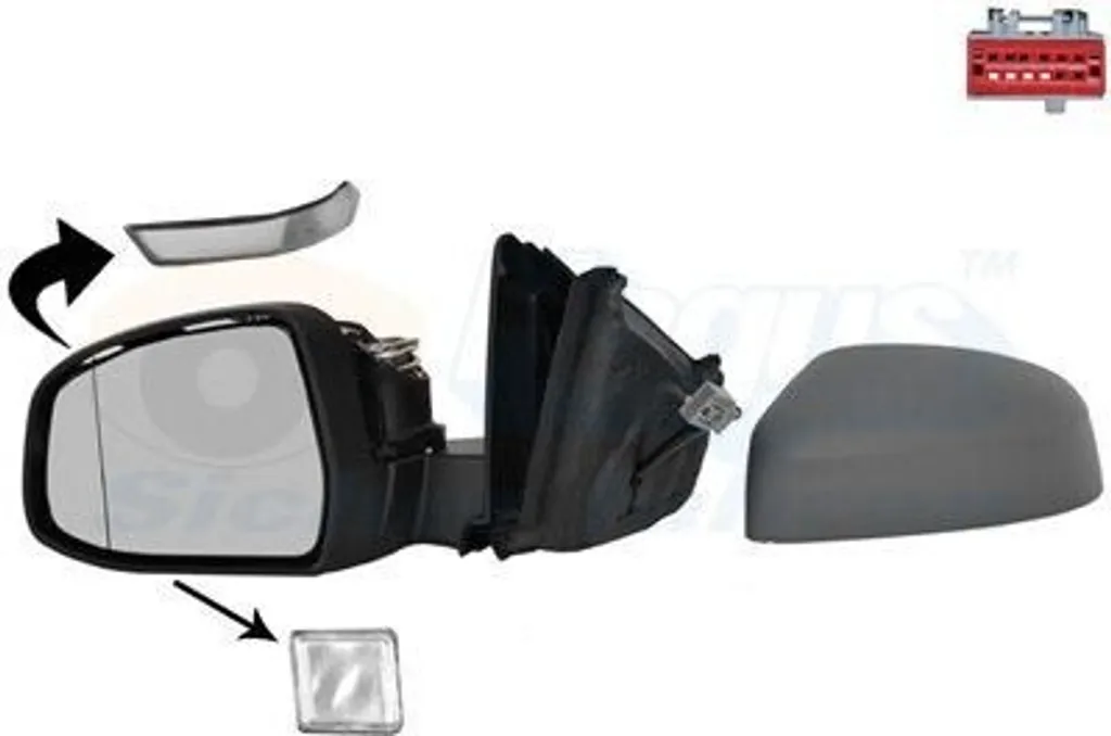 Réparer votre rétroviseur gauche Ford Mondeo IV avec VAN WEZEL 1882817