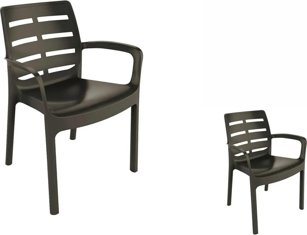 Chaise d'extérieur Anthracite anti-UV et durable - Finis les chocs