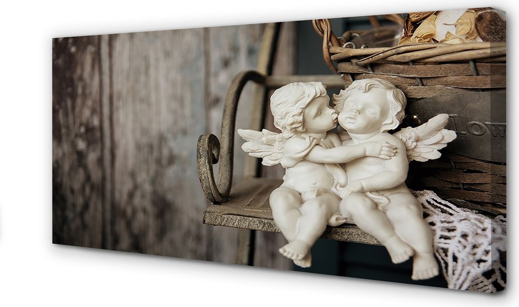 Leinwandbild 100x50 Wandkunst Engel küssen