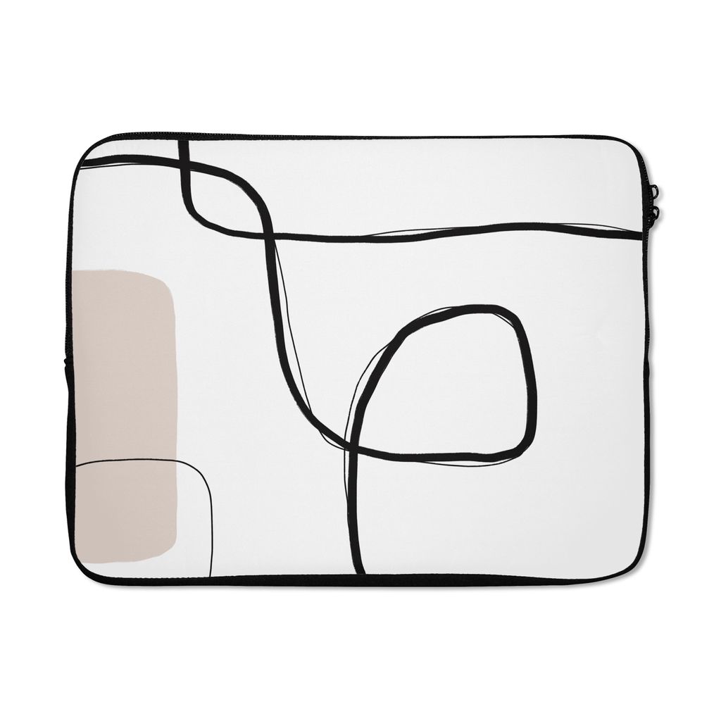 MuchoWow Laptop Hülle 17 Zoll Laptoptasche Abstrakt - Pastell - Minimalismus - Zipper - Schutzabdeckung