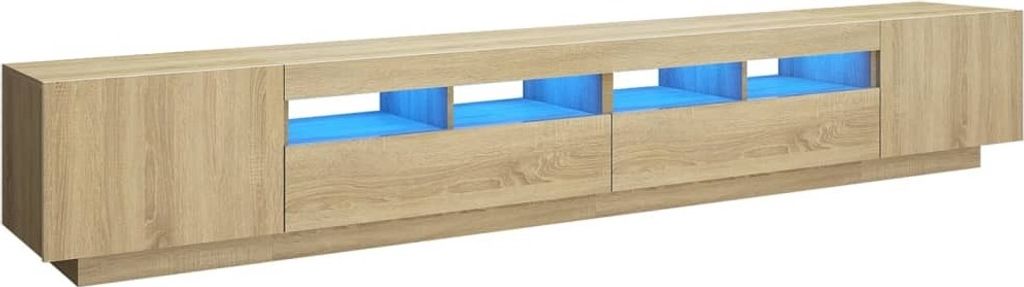 vidaXL TV-Schrank mit LED-Leuchten Sonoma-Eiche 260x35x40 Produktbild 