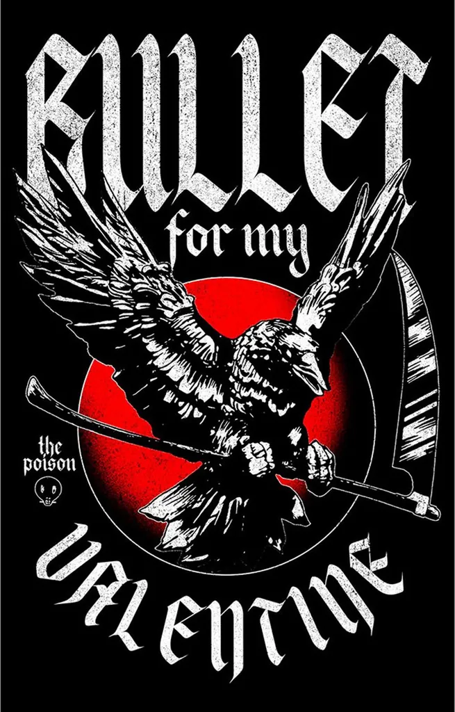 Affiche tissu The Poison Bullet For My Valentine Design Corbeau RO14949
