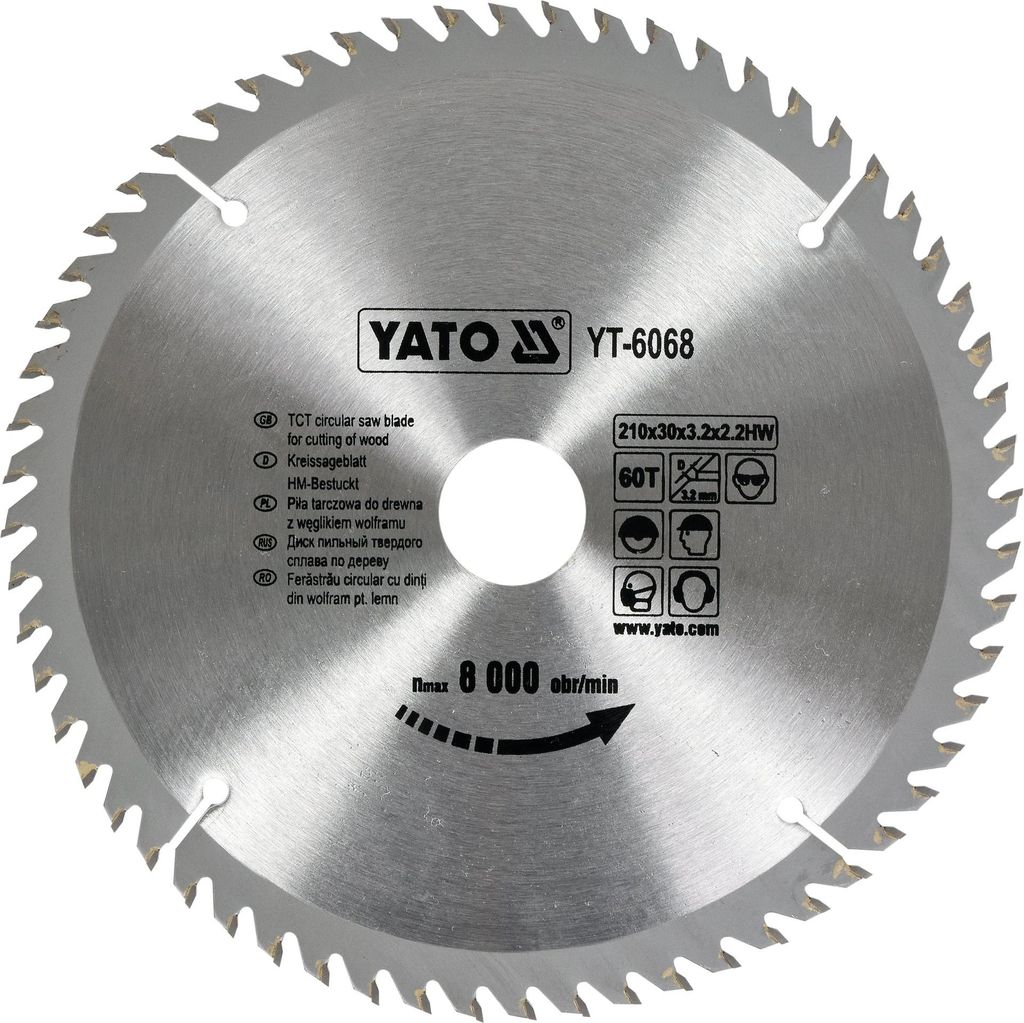 Yato YT-6068 Lame de scie circulaire de 21 cm 1 pièce(s) Image du produit 