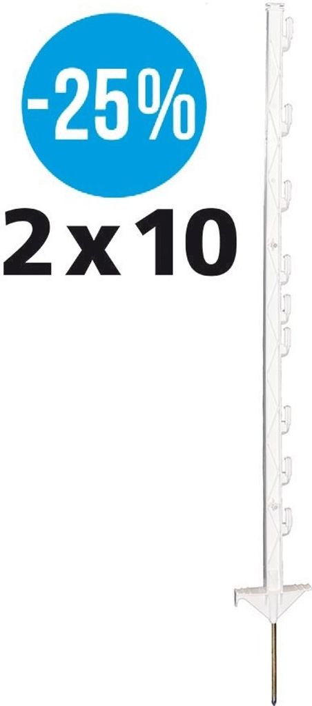 Gallagher Duopack Vario Pfahl 1,00m weiß (2x10) Produktbild 