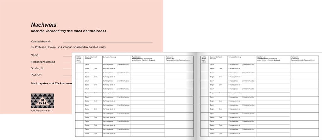 RNK Verlag Carnet de preuves pour plaques rouges DIN A5 Image du produit 