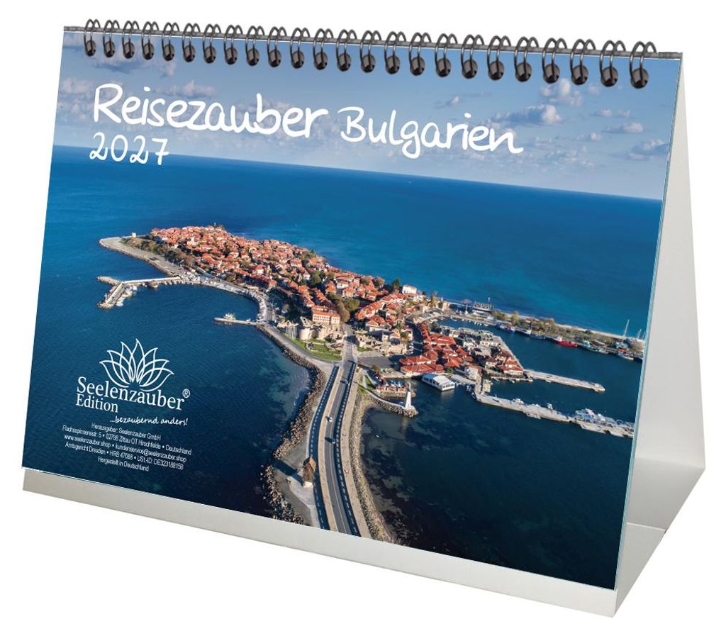Reisezauber Bulgarien DIN A5 Tischkalender für 2027 Sofia Meer Reise Strand Urlaub - Seelenzauber