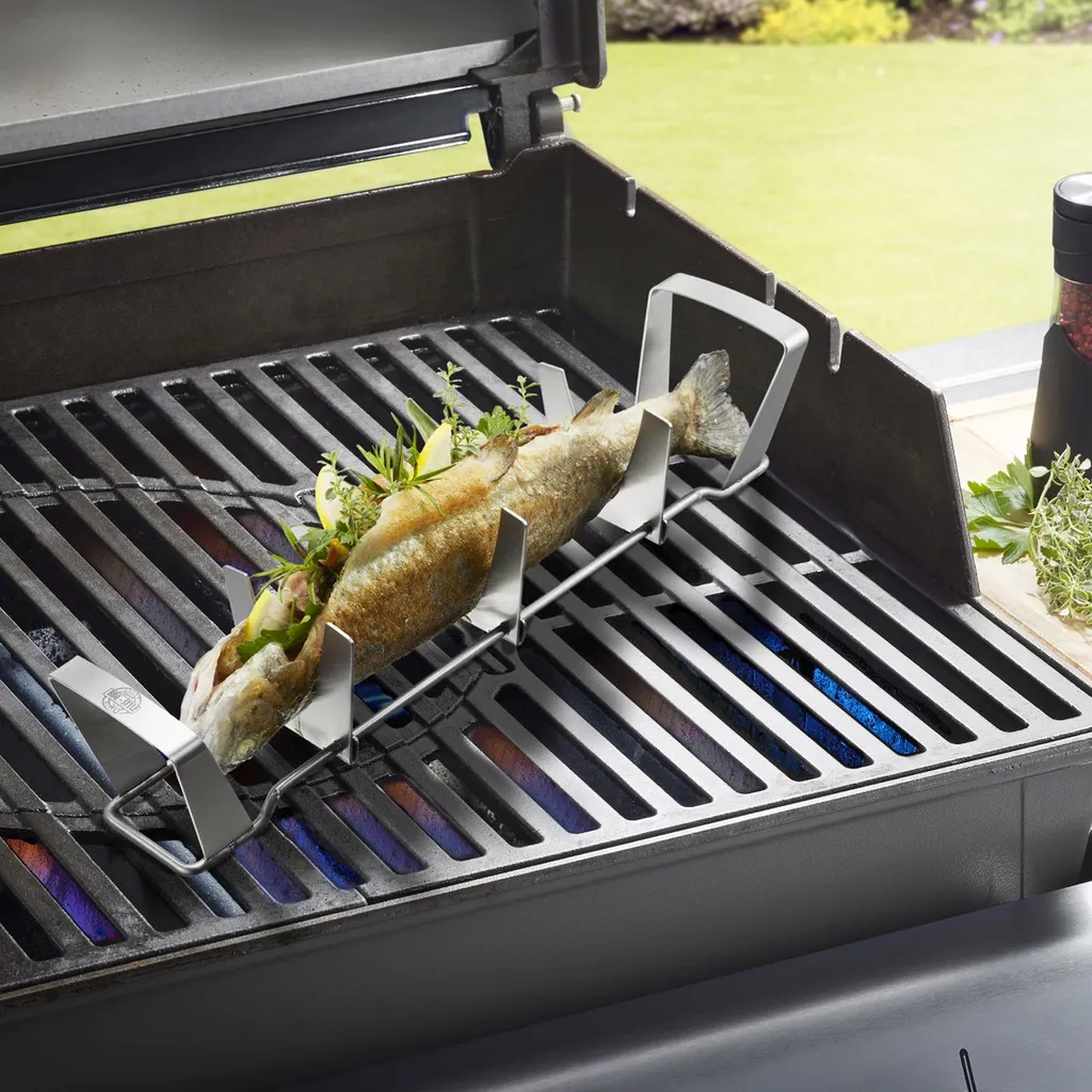 Support de Cuisson Poisson BBQ Grill de Table en Inox Argenté GEFU - 6