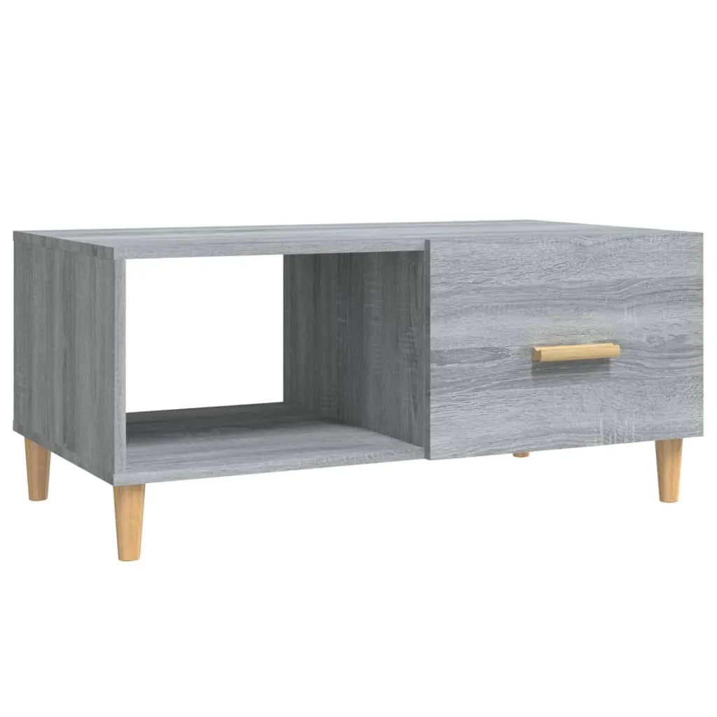 SYFAX™ Tavolino Salotto Grigio Sonoma 89,5x50x40 cm Legno Multistrato