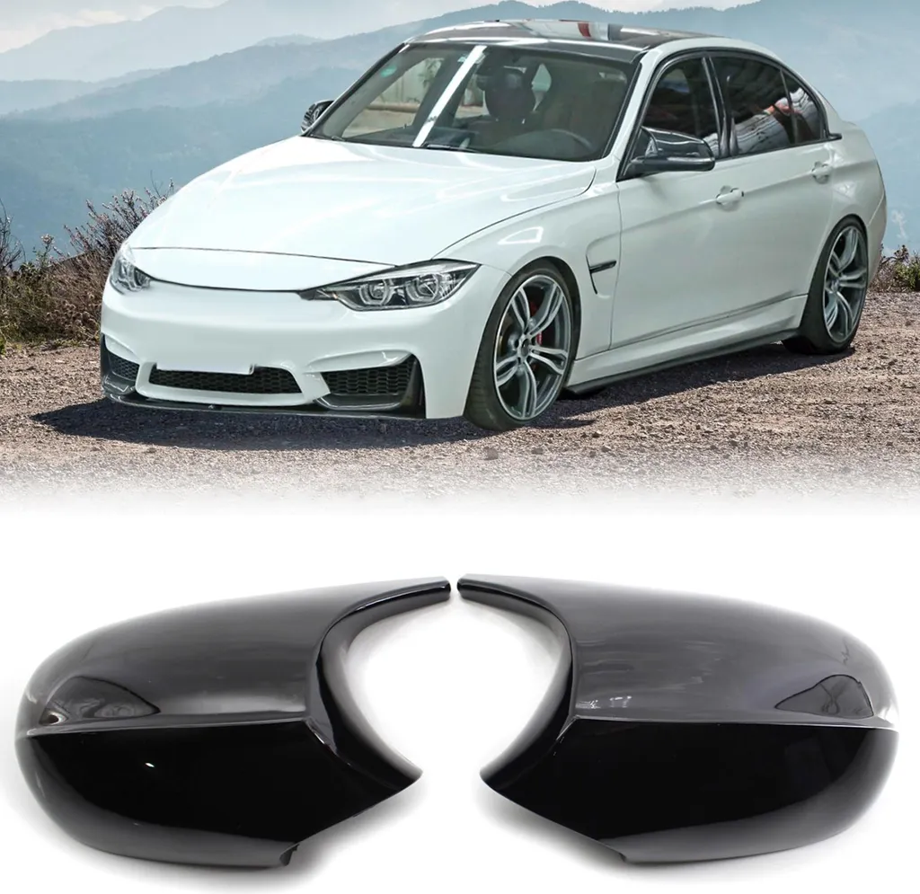 Couvre-rétroviseur extérieur Noir pour BMW E90 E91 E92 E93 Phase 2 LCI