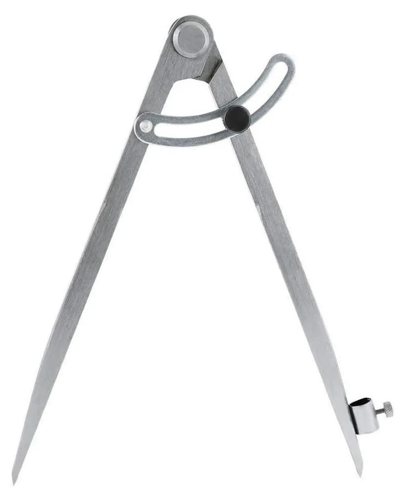 Grand Compas de Marquage 200mm en Acier au Carbone pour Menuisier
