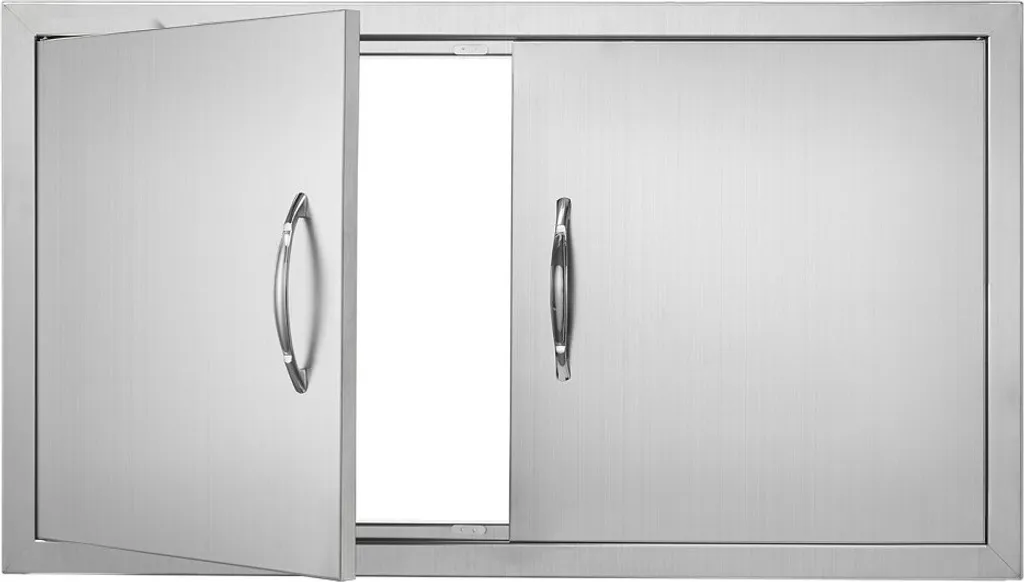 Porte Inox Cuisine Extérieure 863 x 482 mm avec Poignées Ergonomiques