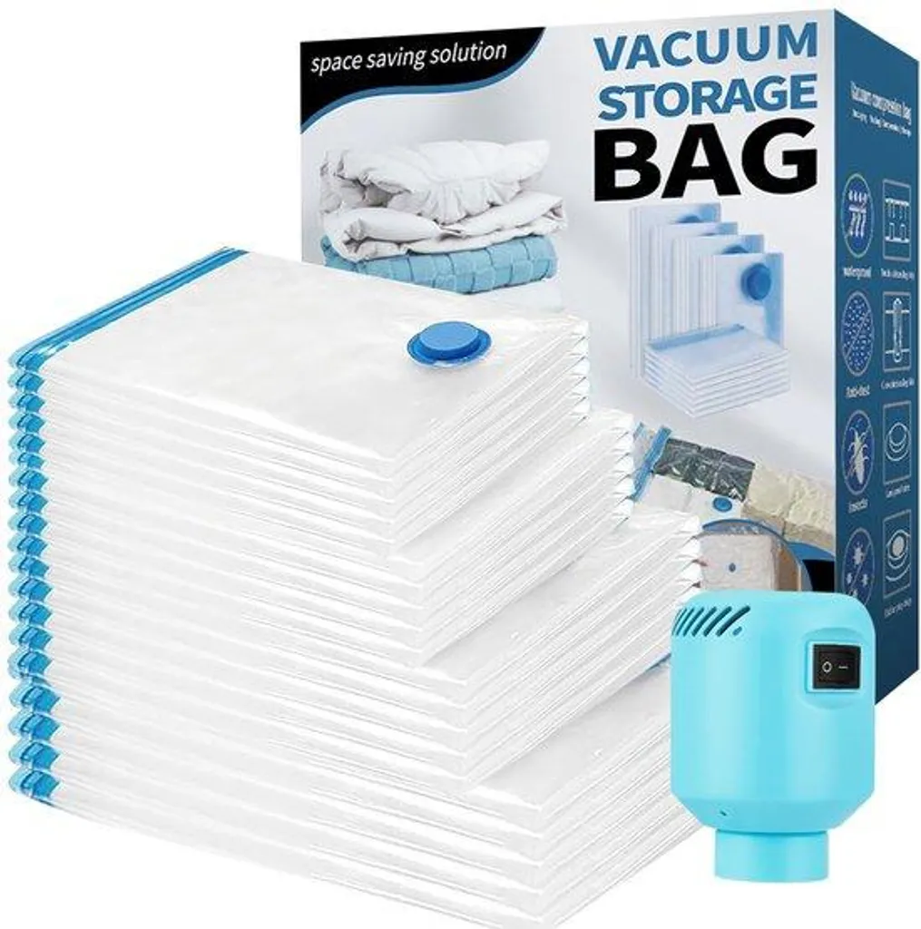 Sacs de rangement sous vide 60x40 cm contre l'humidité et les acariens
