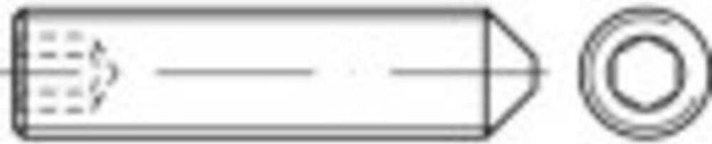 TOOLCRAFT 1062669 Gewindestift M2 2 mm Edelstahl A1, A2 50 St.