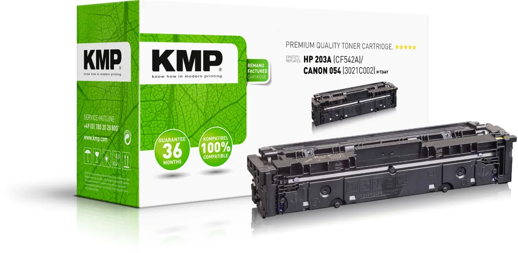 KMP H-T246Y Toner Giallo Compatibile per HP 203A CF542A - Qualità Premium