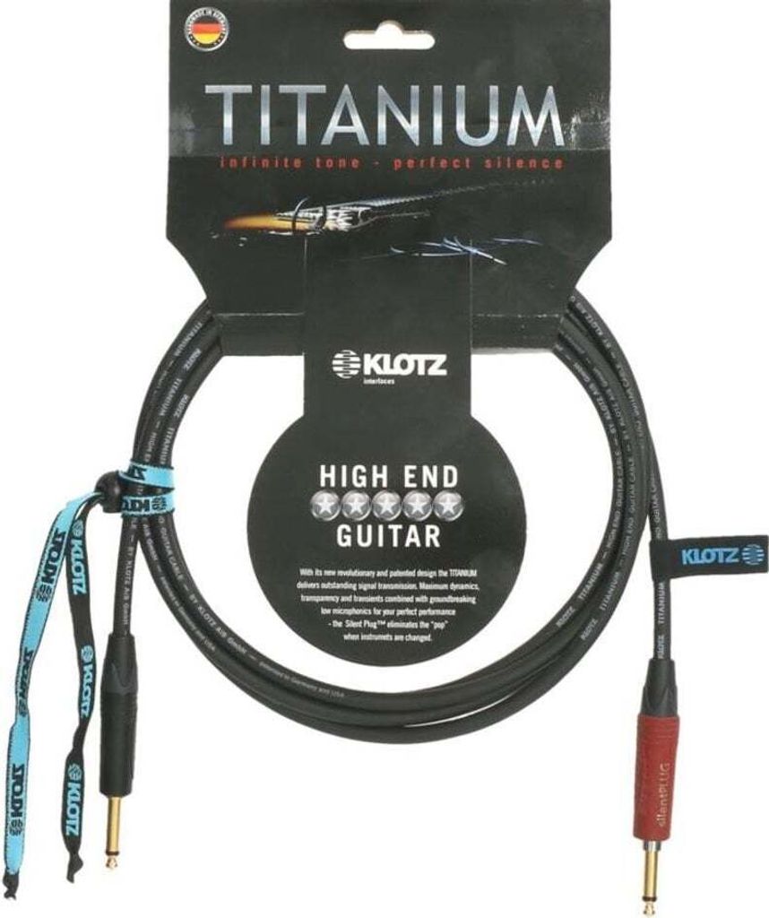 Klotz TI-0450PSP Titanium 4,5 m Gerade Klinke - Gerade Klinke Instrumentenkabel
