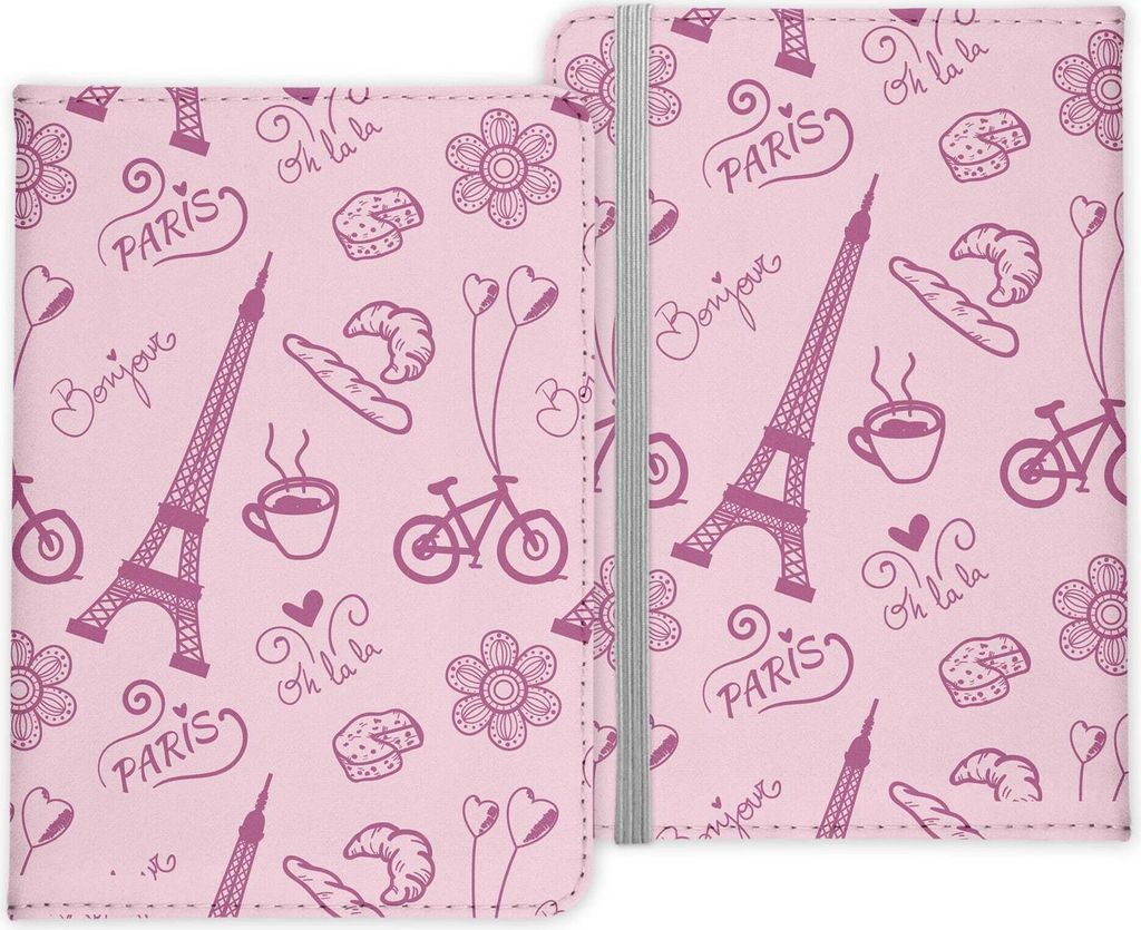 22Feels Reisepasshülle Organizer Reisen Gadgets Eiffelturm Paris Frankreich Hauptstadt Urlaub Kunst-Leder Etui Cover Frauen Männer Kinder