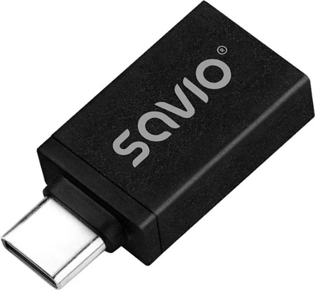 Savio AK-80 Video Kabel Adapter 0 m USB Typ-A USB Typ-C Schwarz