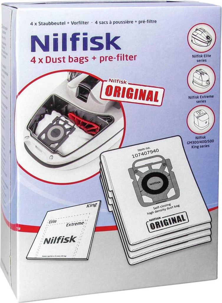 Nilfisk STAUBBEUTEL Fü ELITE,EXTREME,KING 4+1, Ersatzteil Immagine del prodotto 