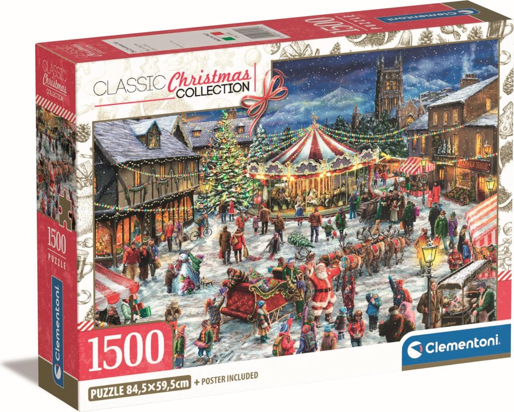 CLEMENTONI Puzzle 1500 Poster Fiera di Natale 31725 Immagine del prodotto 