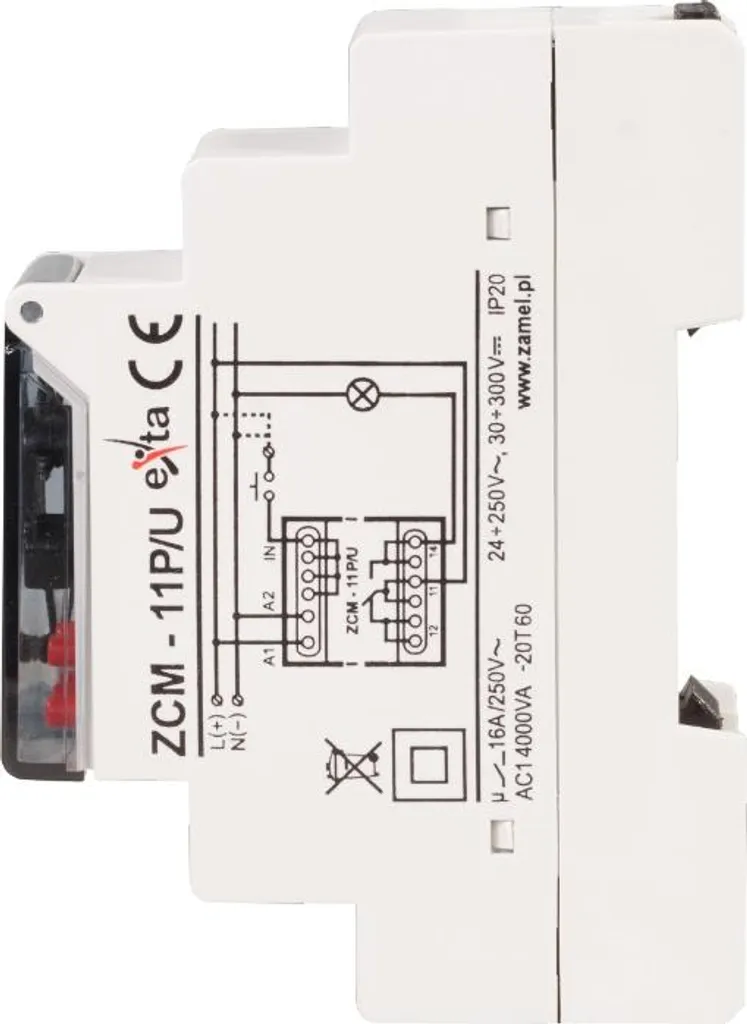 Programmateur hebdomadaire ZCM-11P/U monocanal avec écran LCD EXTA