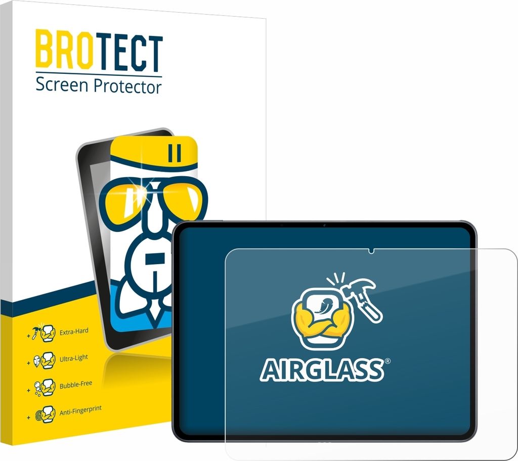 BROTECT Schutzglas für OnePlus Pad 2 Schutzfolie Panzer Folie Glas Display Schutz klar